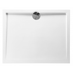 Receveur de douche extra plat 90x90x4 cm en puretex avec bonde centrale - Marque Aquarine - Modèle PREFIXE  carré