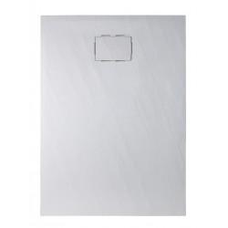 Receveur de douche extra plat 90x90x3.5 cm  en matériau de synthèse  - Marque Aquarine - Modèle Rockstone carré