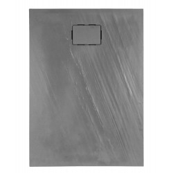 Receveur de douche extra plat 90x90x3.5 cm en matériau de synthèse - Marque Aquarine - Modèle Rockstone  carré