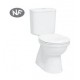 Pack WC au sol de marque VITRA modèle NORMUS avec cuvette carré, double abattant